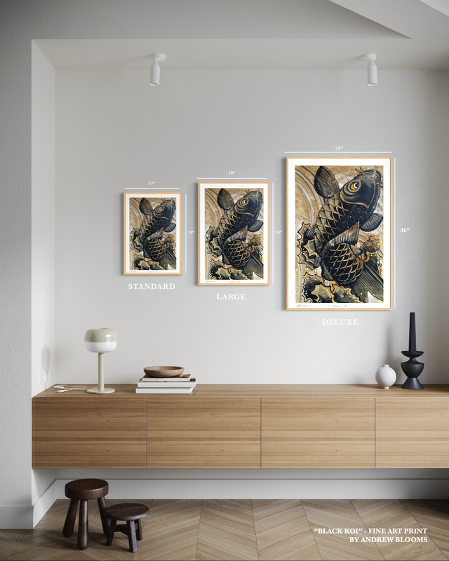 "Black Koi" - Fine Art Print