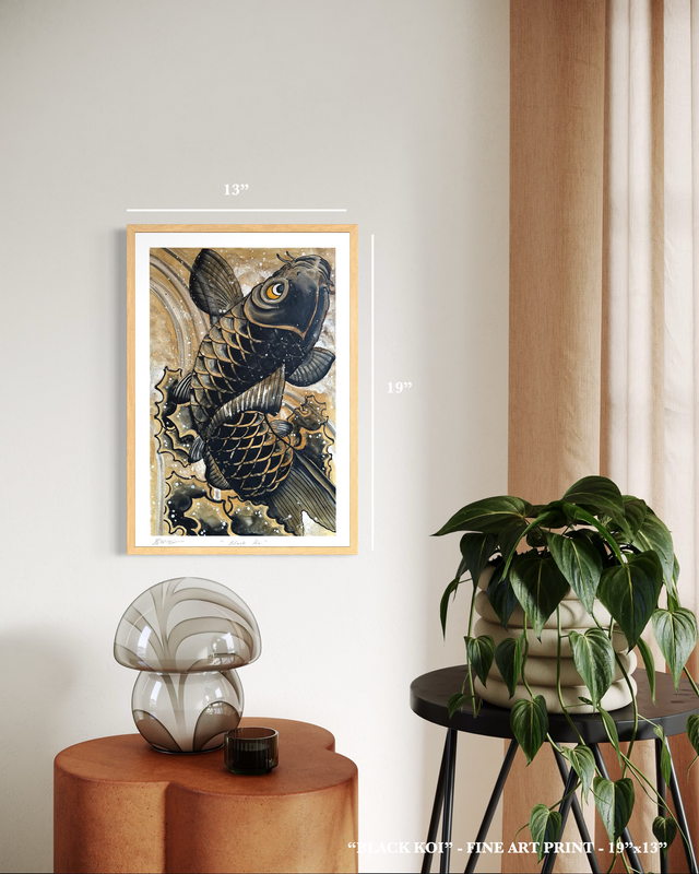 "Black Koi" - Fine Art Print