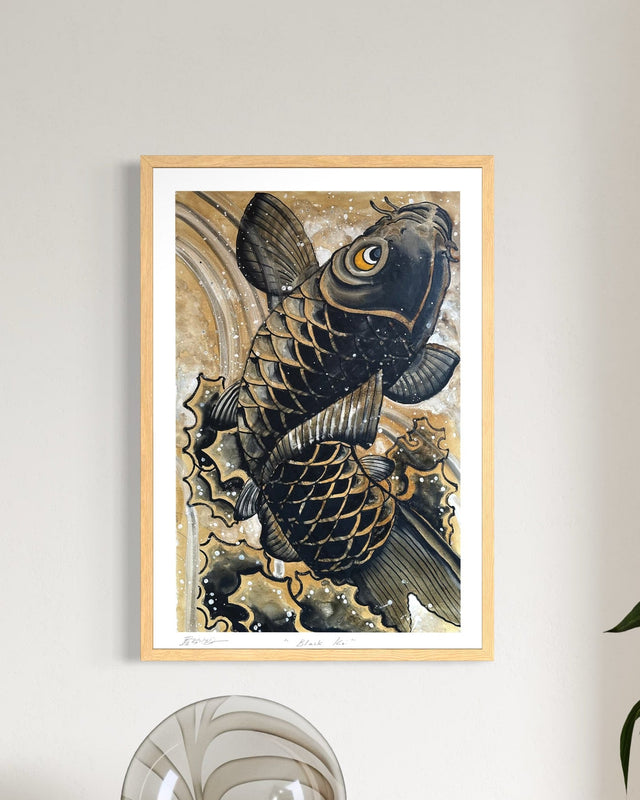 "Black Koi" - Fine Art Print