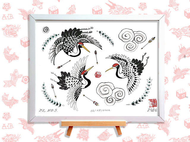 Crane Flash Print