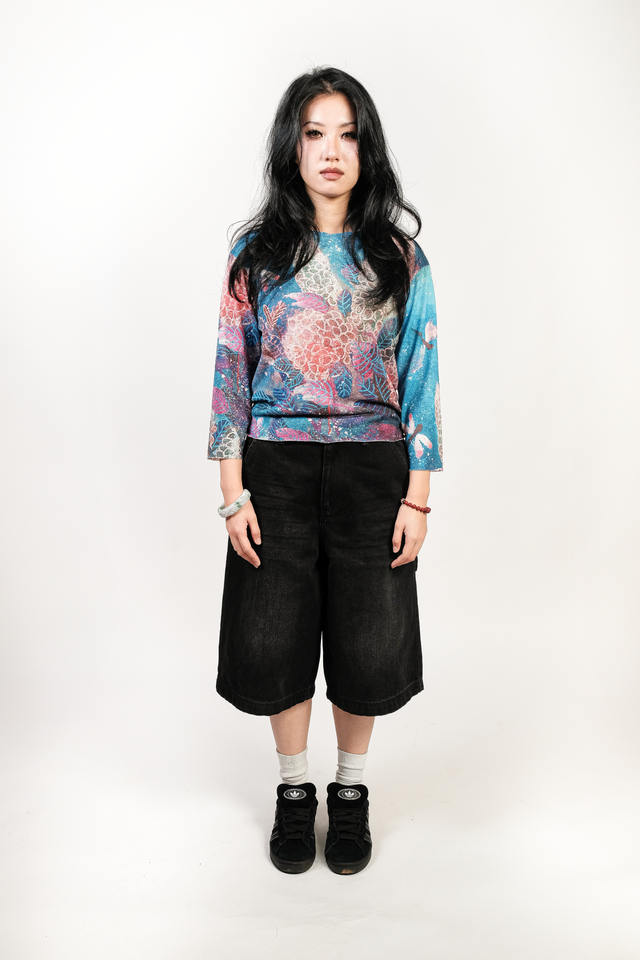 Life of Hydrangea Unisex Knit Top (Handsewn)