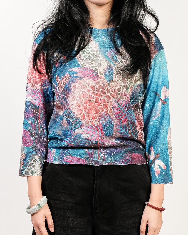 Life of Hydrangea Unisex Knit Top (Handsewn)