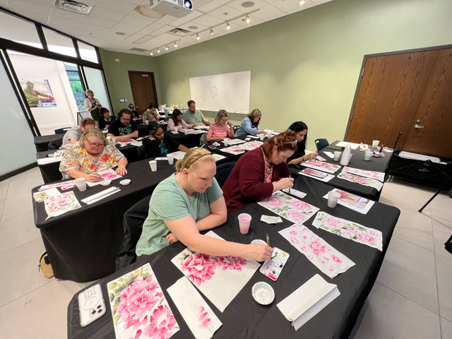 Chinese Watercolor Peonies Art Class (STUMP SAVANNAH) - 09/19
