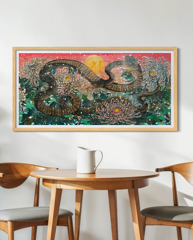 "Wood Snake" - Holographic Fine Art Print