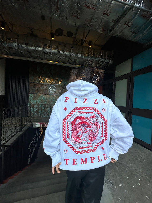 Pizza Temple Screenprint Fleece Hoodie