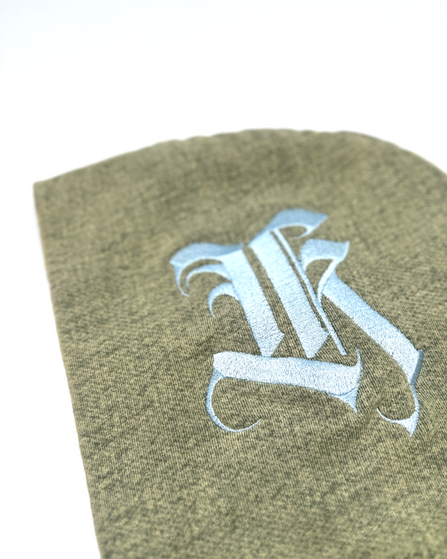 Matcha Blossom Embroidered Heavyweight Hoodie