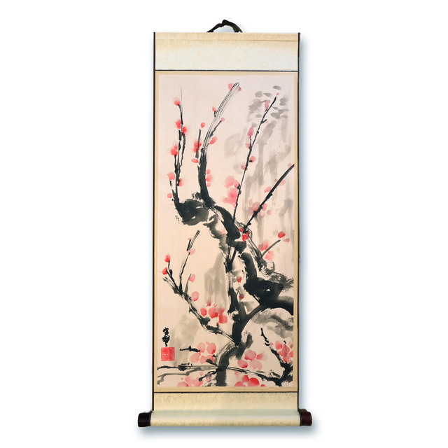 "Sakura 2" Scroll on Rice Paper