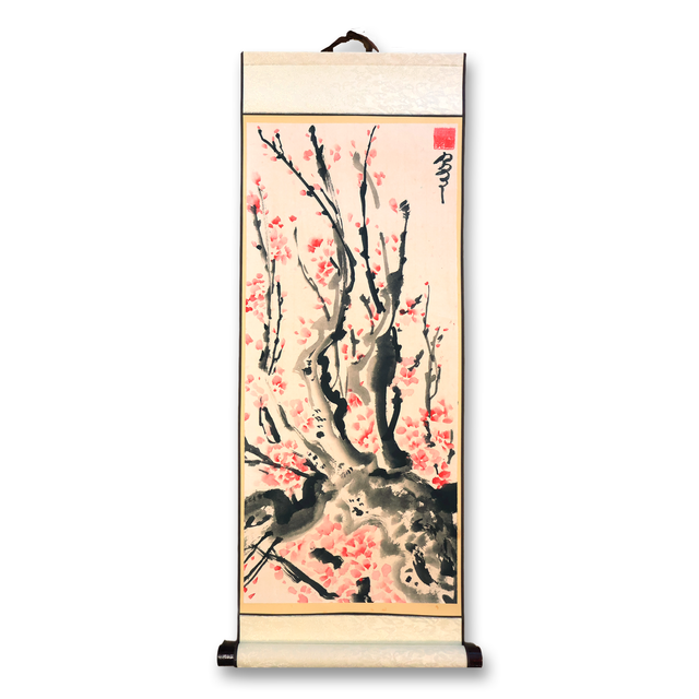 "Sakura 4" Scroll on Rice Paper