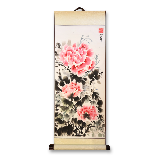 "Three" Scroll on Rice Paper