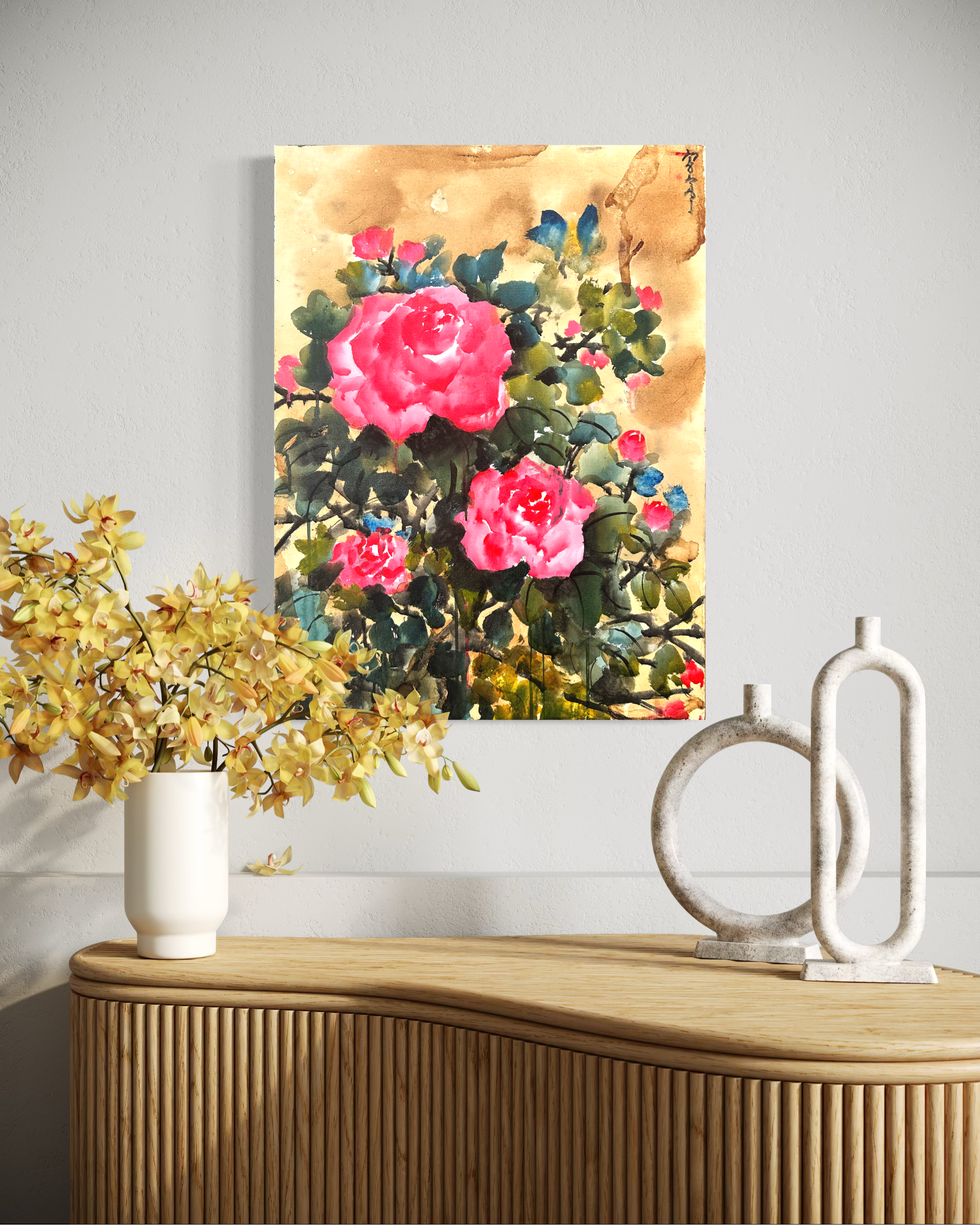 "Rose Study" Original Painting