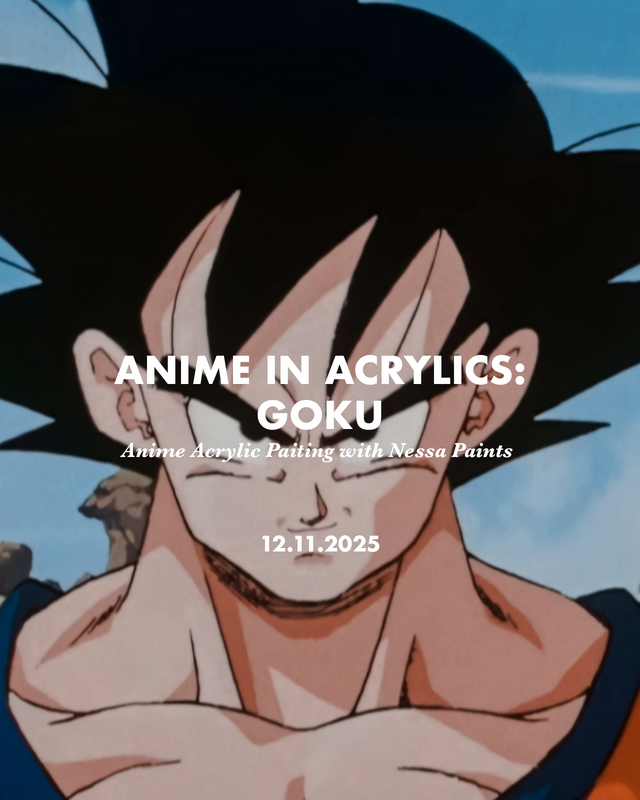 Anime Acrylic Painting: GOKU with Nessa Paints 12/11
