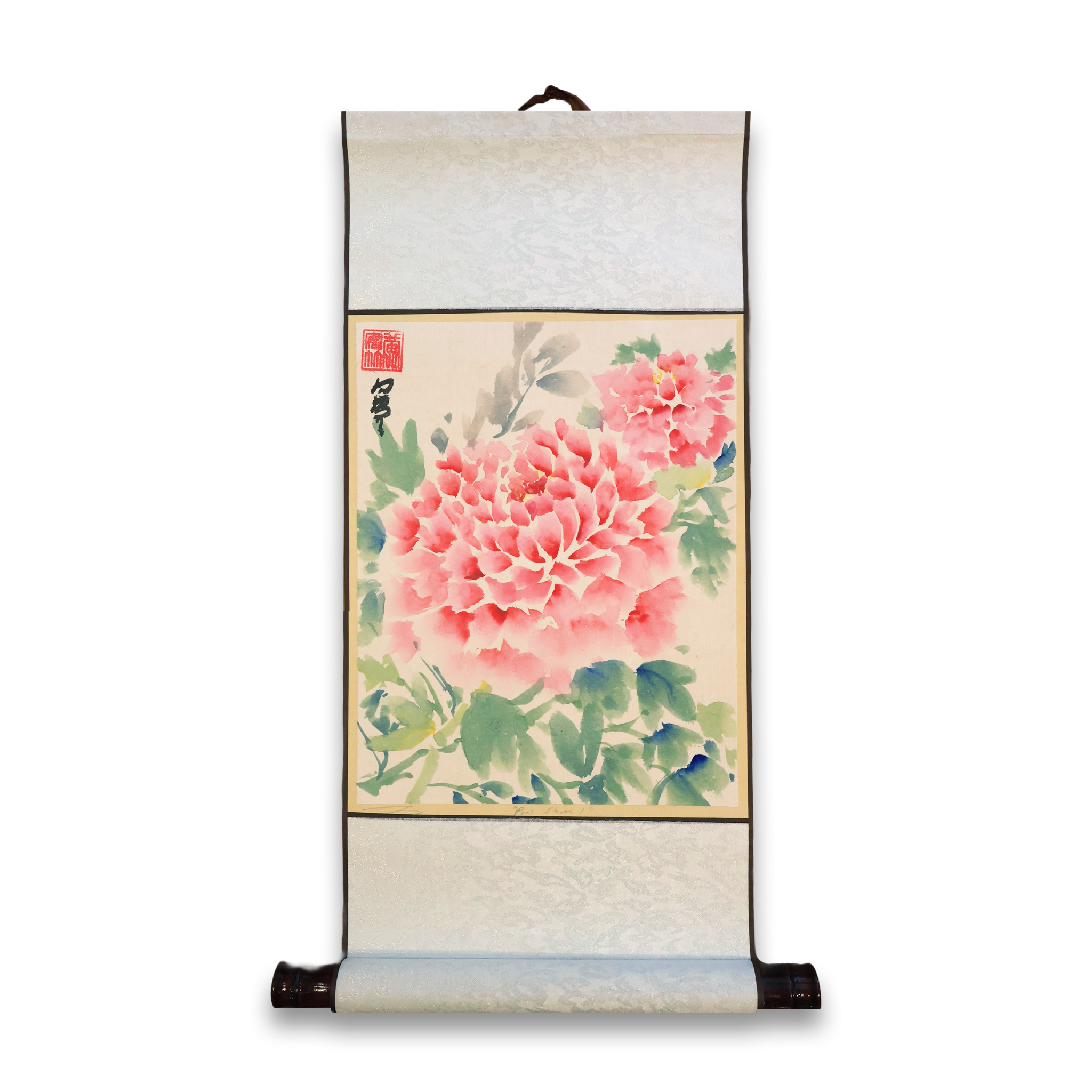 "April Blooms 1" Scroll on Rice Paper