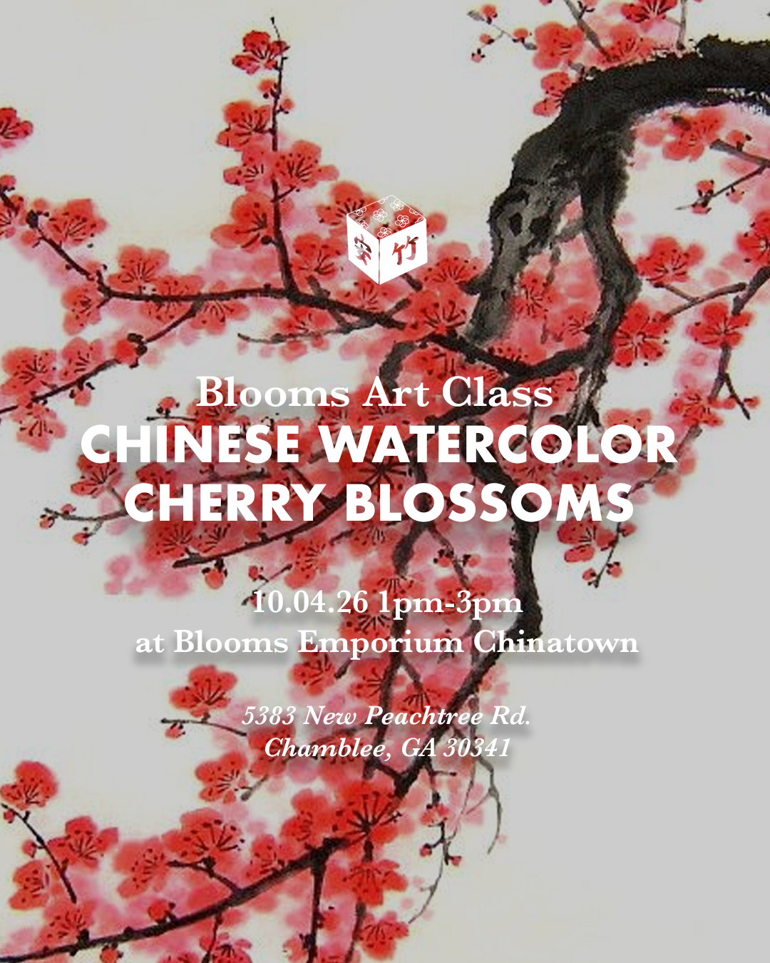 Blooms Art Class - Chinese Watercolor Cherry Blossoms (10/04/26)