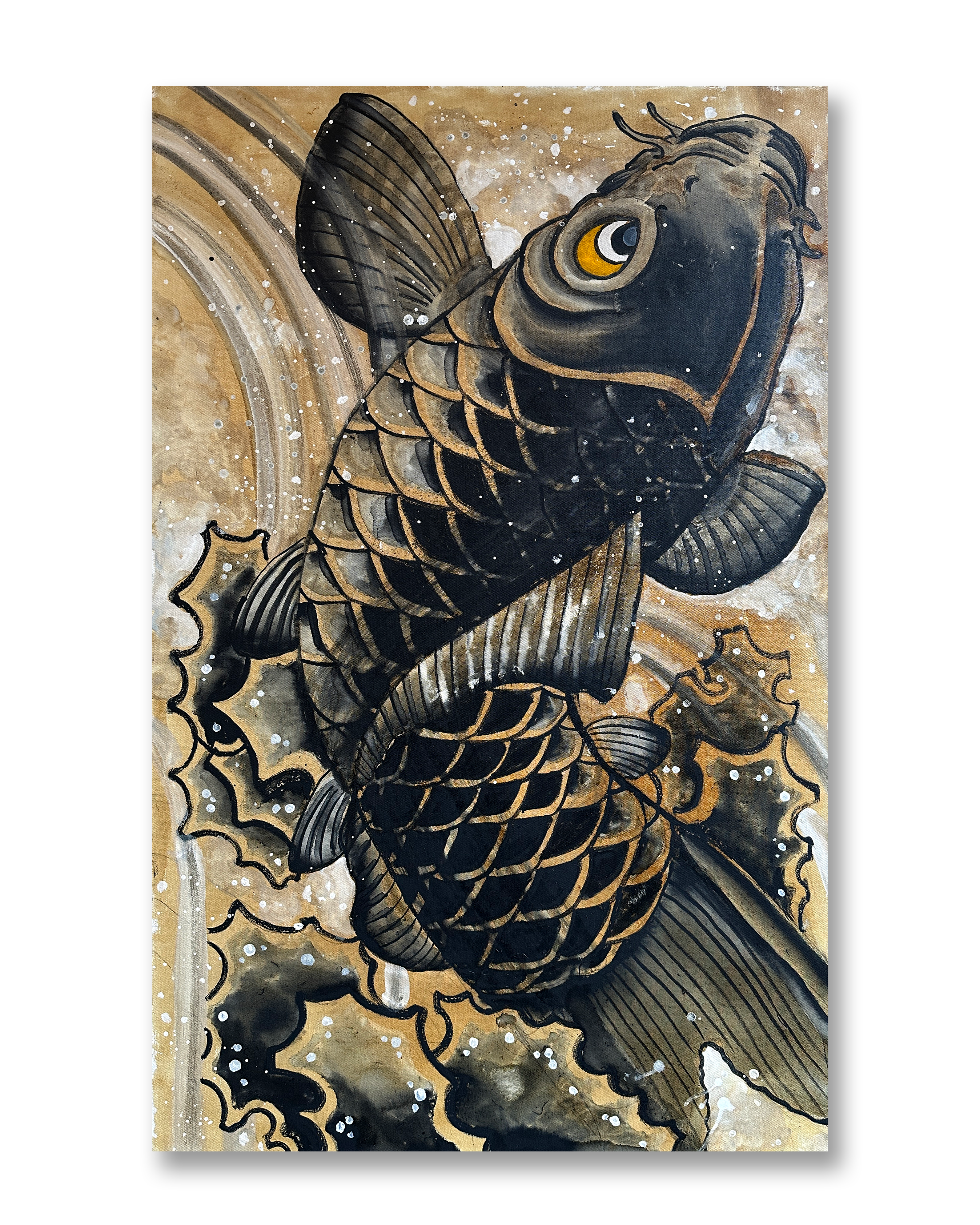 "Black Koi" Original Painting