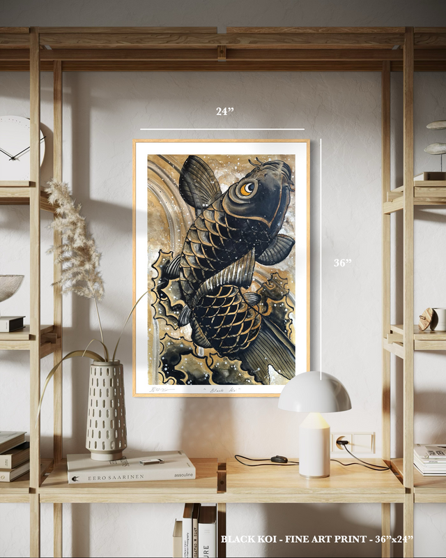 "Black Koi" - Fine Art Print