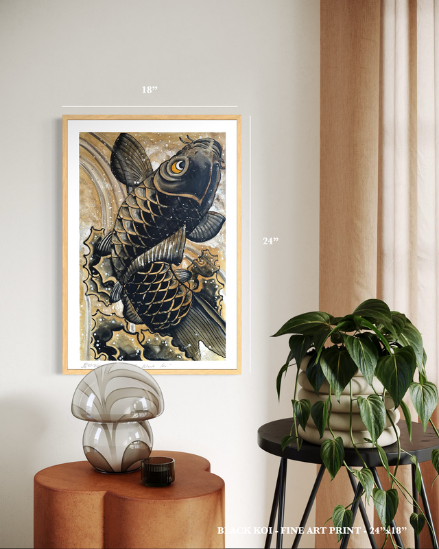 "Black Koi" - Fine Art Print
