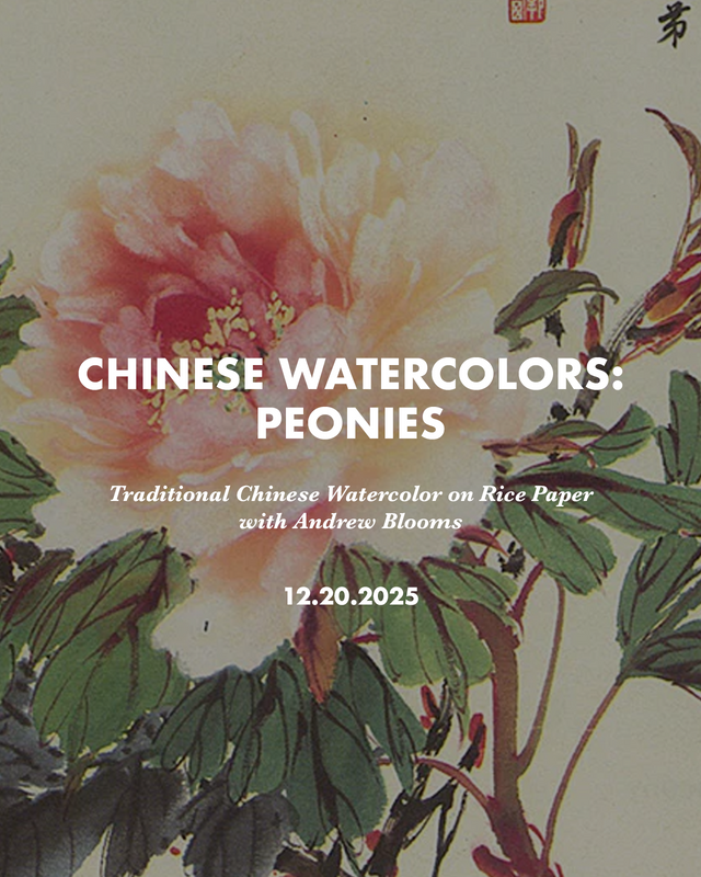 Chinese Watercolor Peonies with Andrew Blooms 12/20 - Ponce City Market