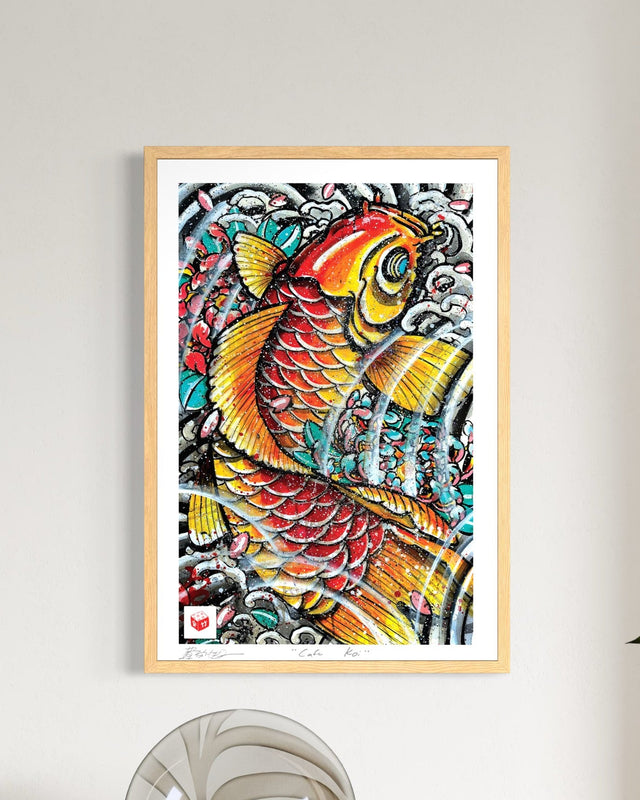 "Cafe Koi" - Holographic Fine Art Print