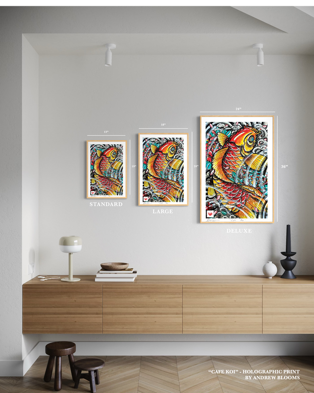 "Cafe Koi" - Holographic Fine Art Print
