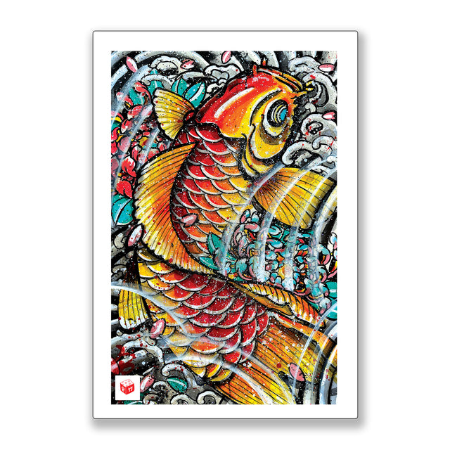 "Cafe Koi" - Holographic Fine Art Print