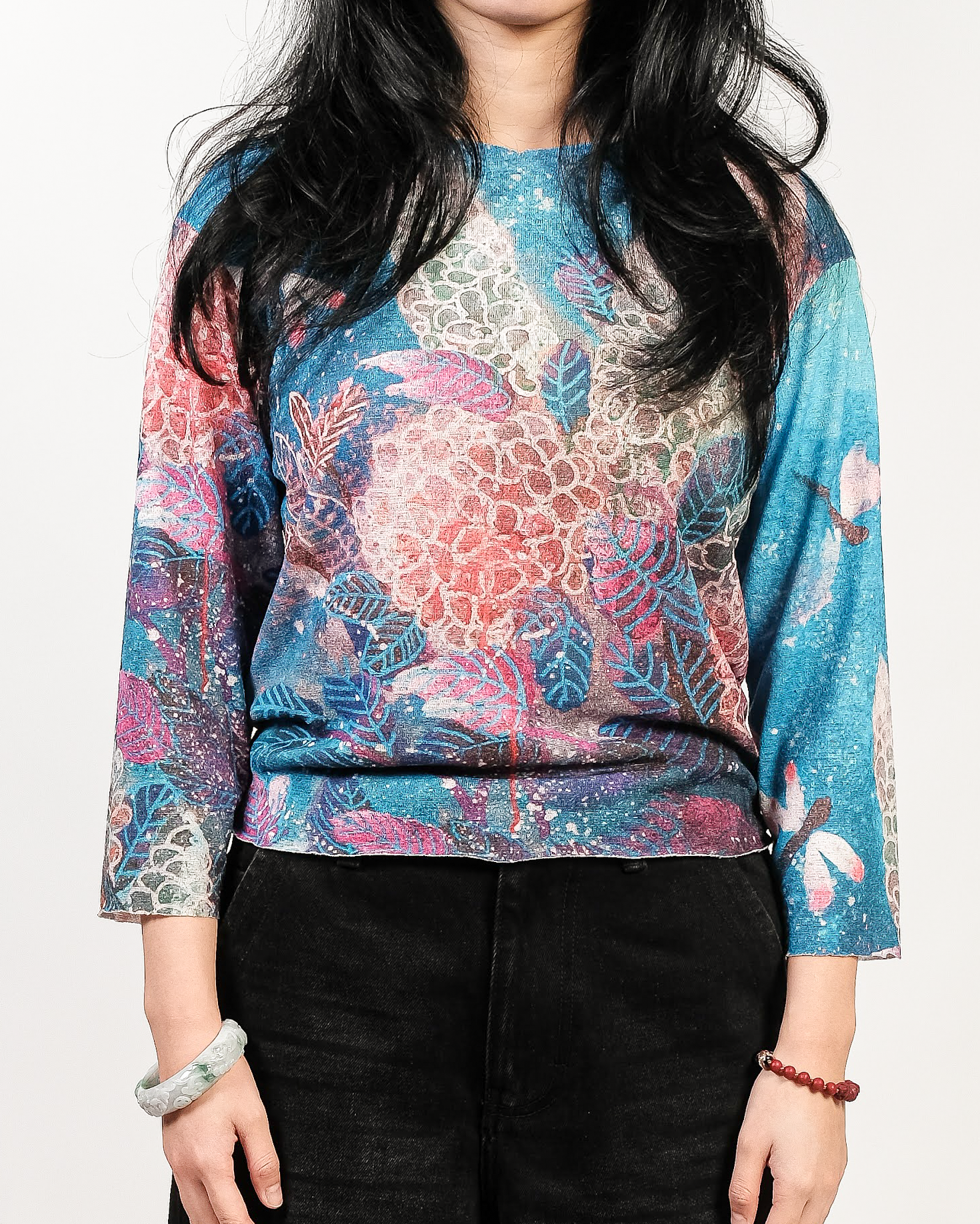 Life of Hydrangea Unisex Knit Top (Handsewn)