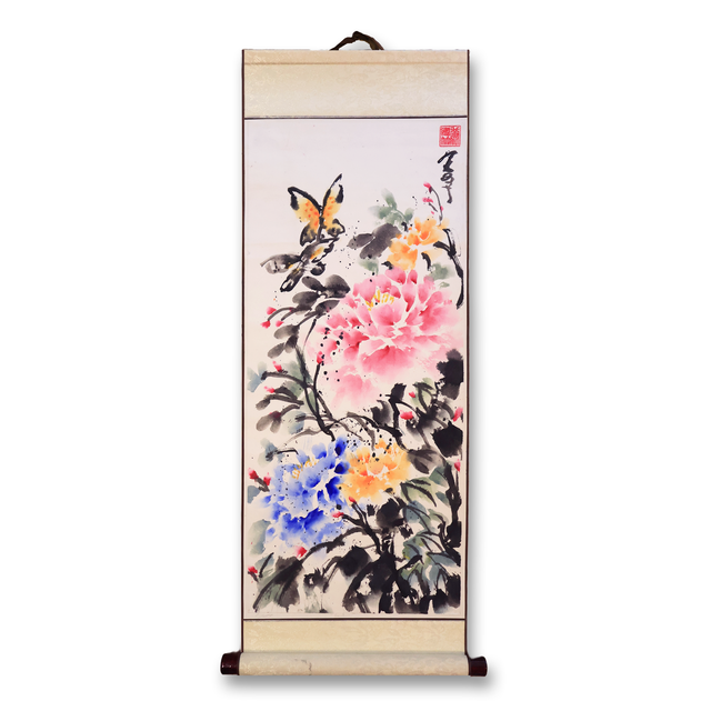 "Gardens" Scroll on Rice Paper