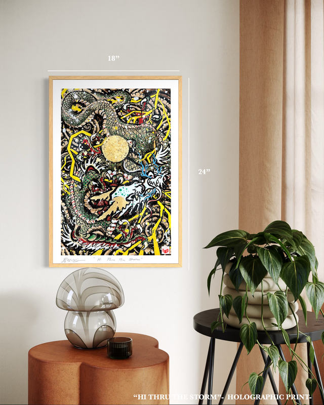 "Hi Thru The Storm" - Holographic Fine Art Print