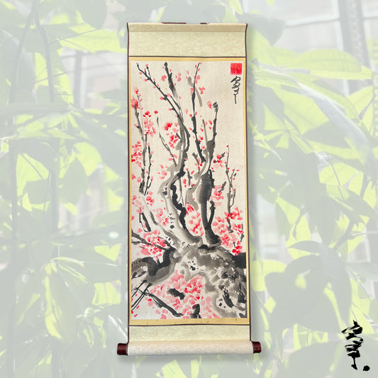 "Sakura 4" Scroll on Rice Paper