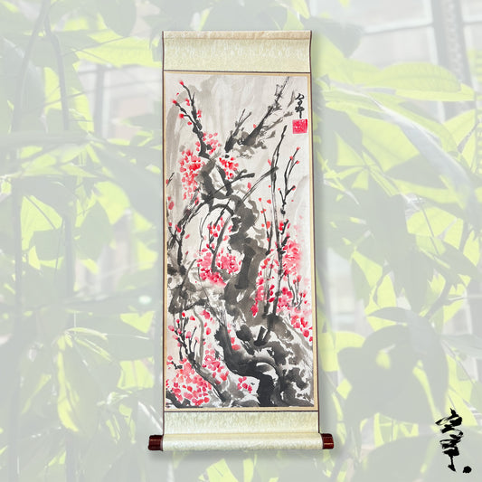 "Sakura 1" Scroll on Rice Paper