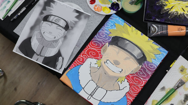 Anime Acrylic Painting: GOKU with Nessa Paints 12/11