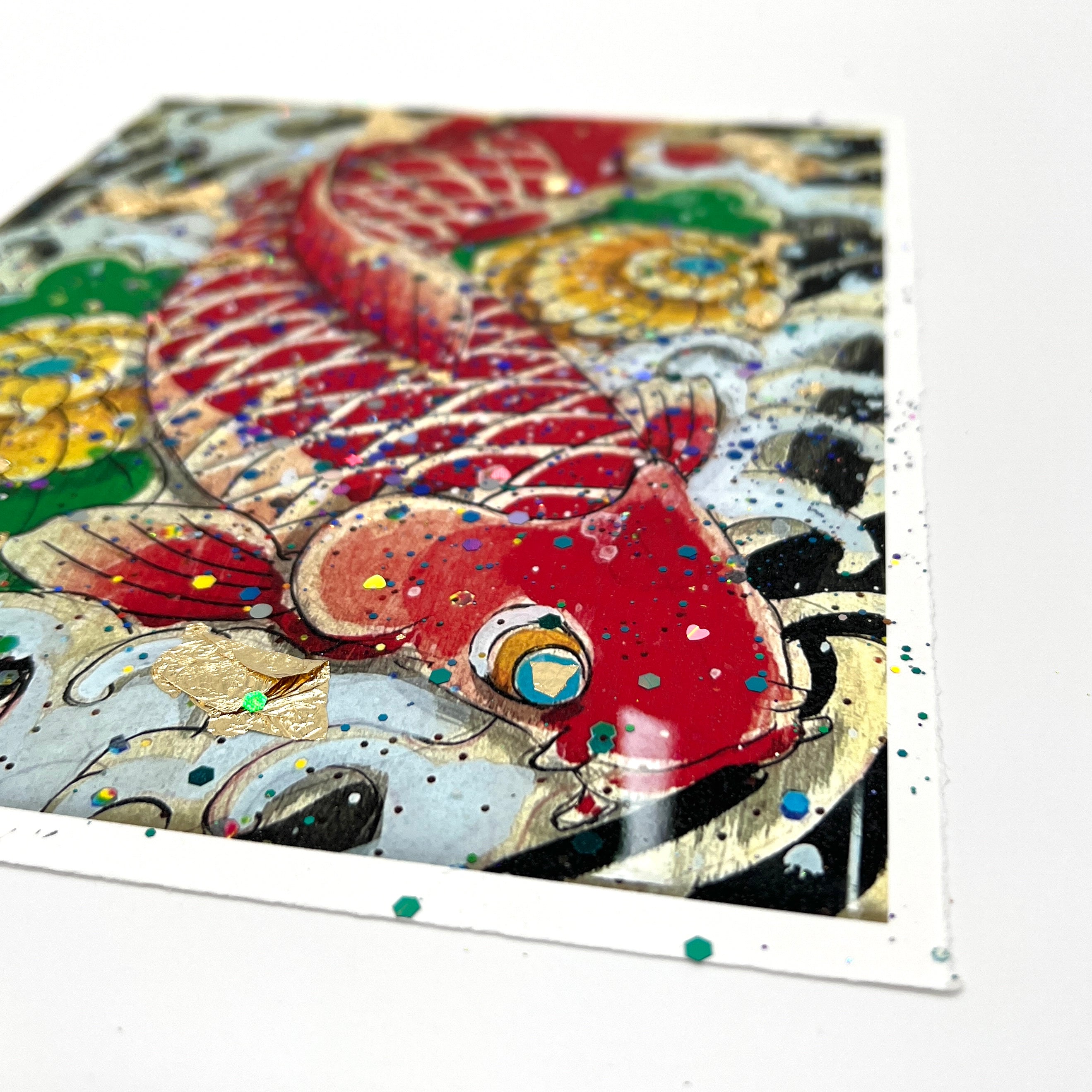 "Red Koi" - Holographic Fine Art Print
