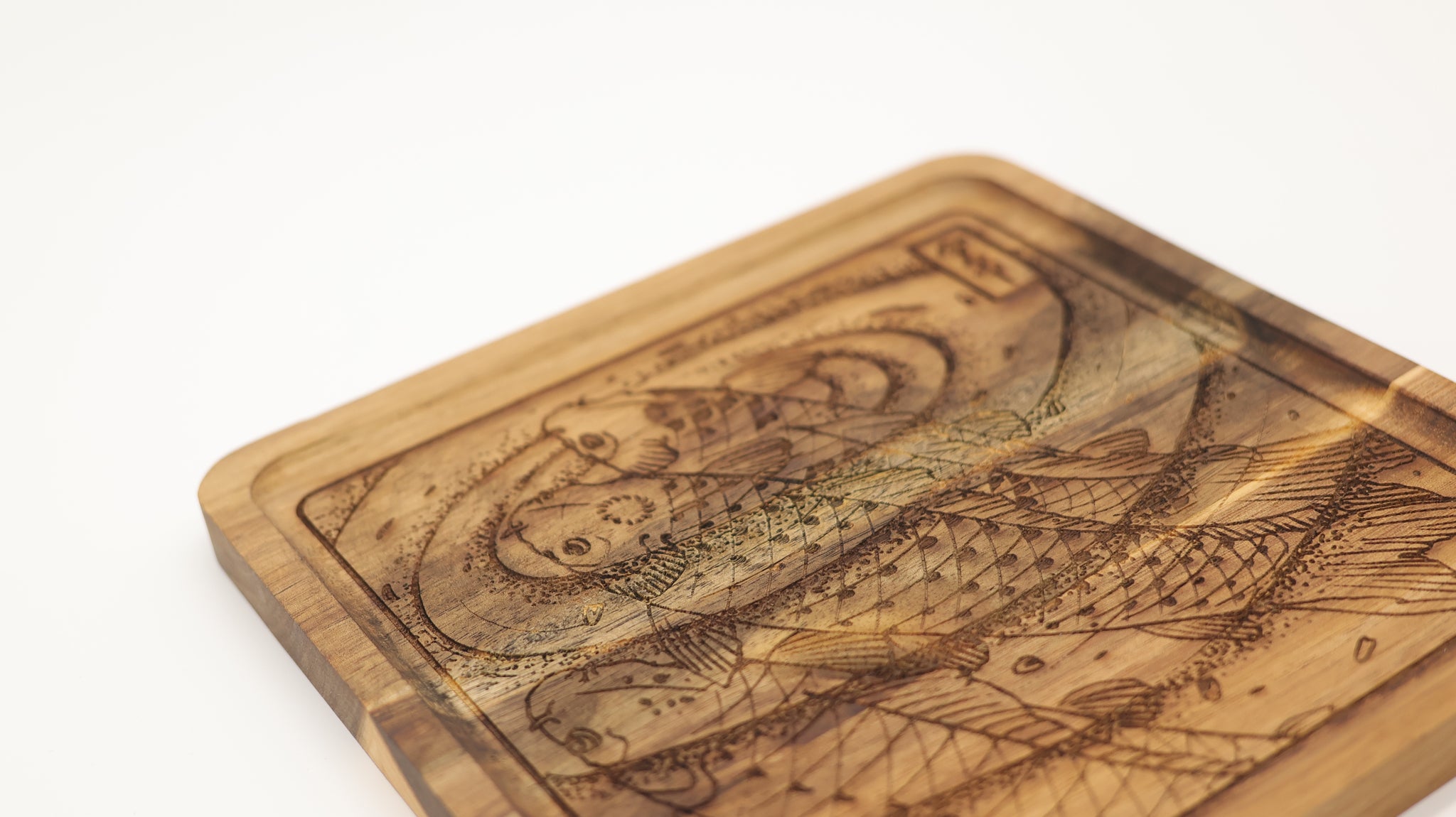 Three Koi - Wood Tray