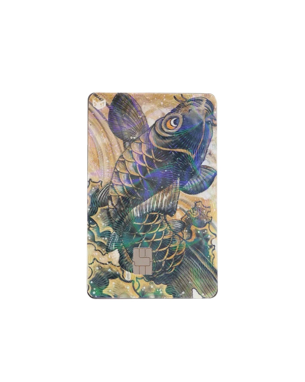 "Black Koi" - Holographic Credit Card Cover
