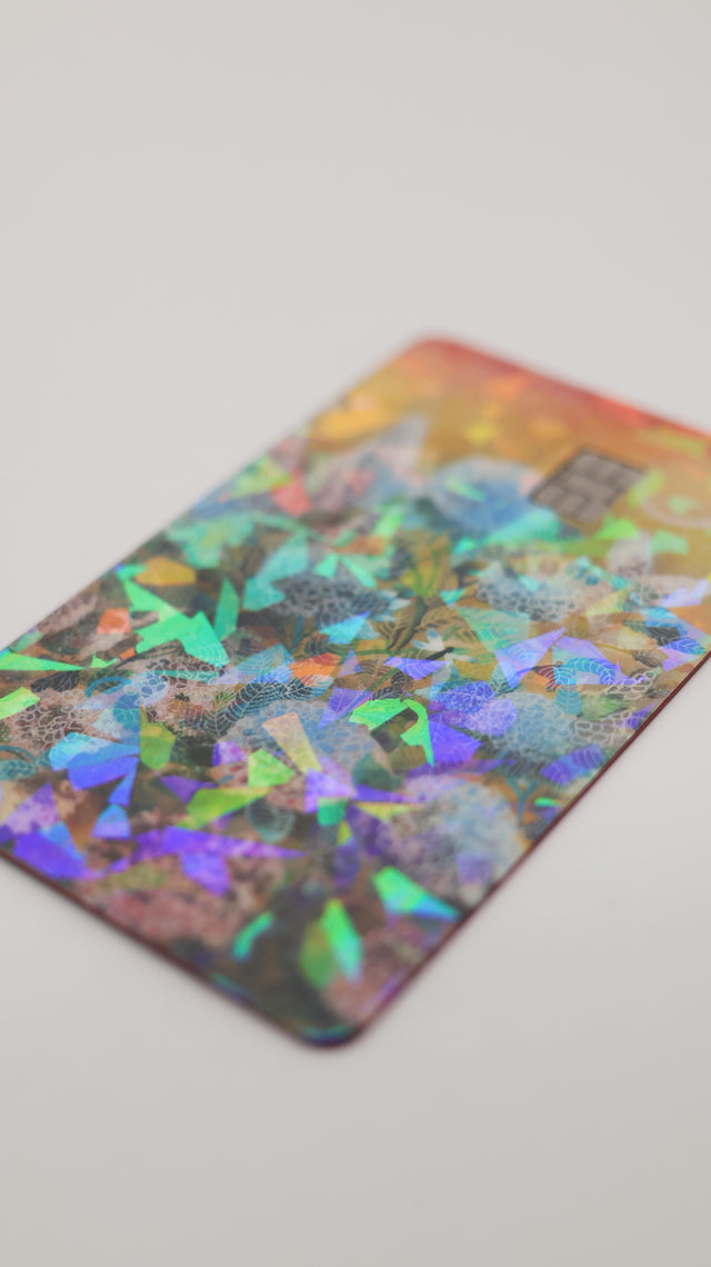 "Life Of Hydrangea" - Holographic Credit Card Cover