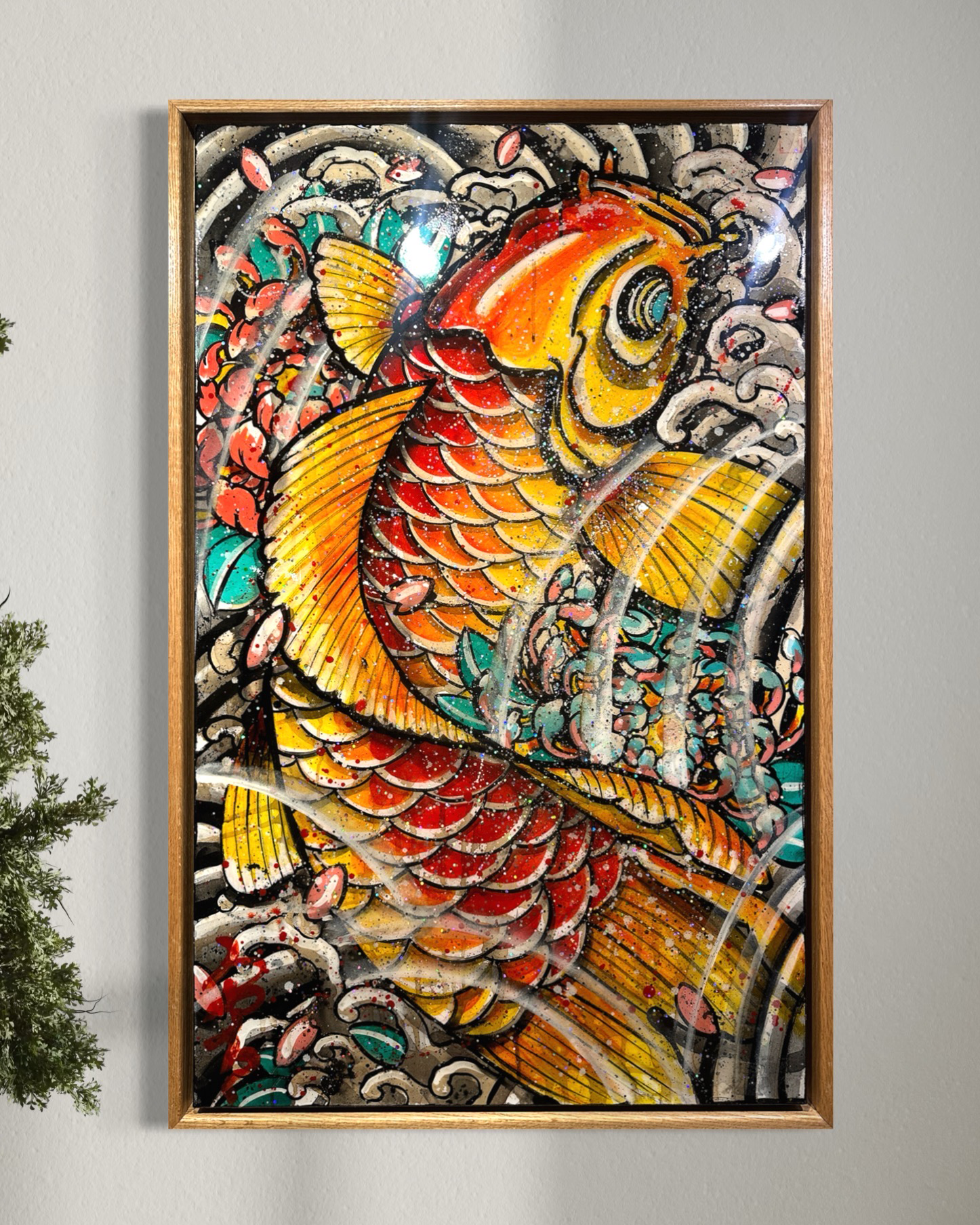 "Cafe Koi" Original Painting