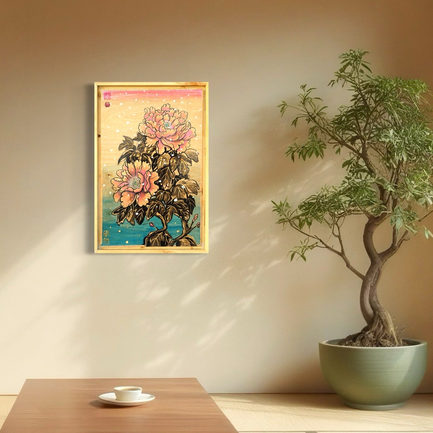 "Peony In Winter" Original Painting