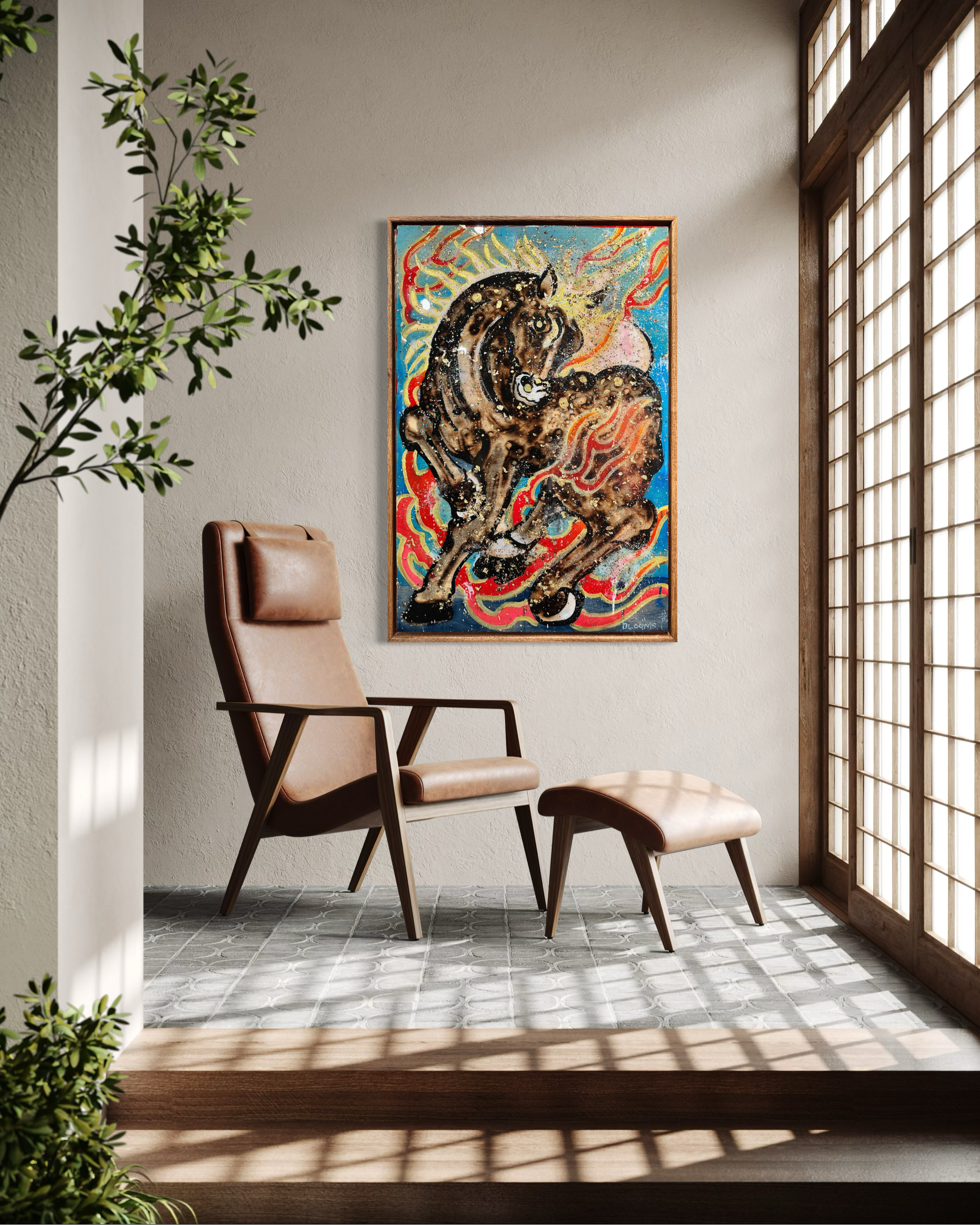 "Run Wild (Fire Horse)" Original Painting