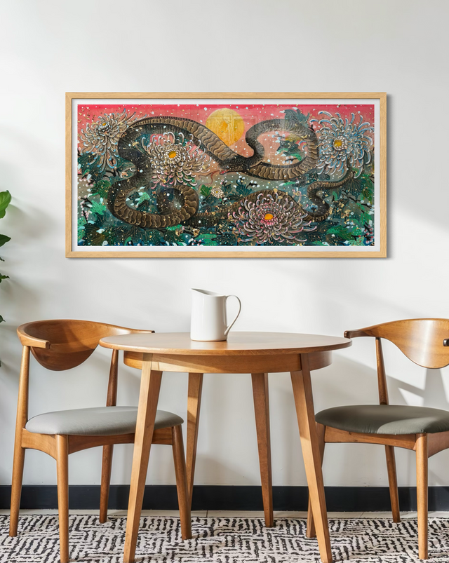 "Wood Snake" - Holographic Fine Art Print