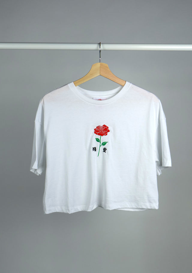 Imperfect Love Embroidered Crop T-Shirt