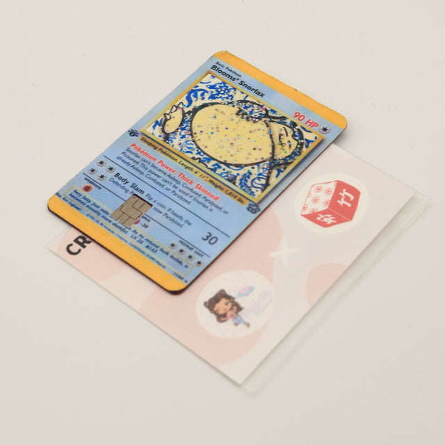 "Porcelain Snorlax" Holographic Credit Card Cover