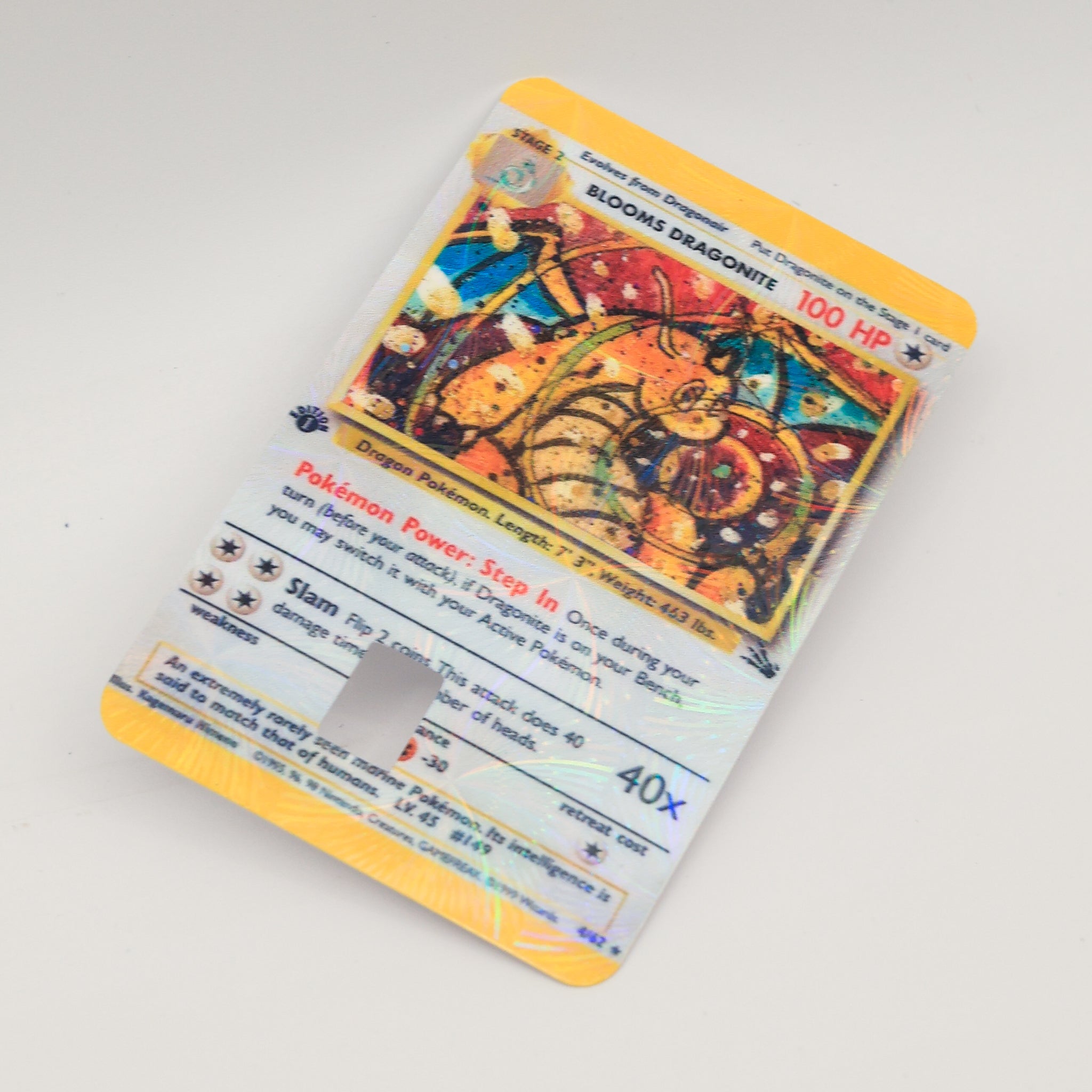 Blooms "Dragonite" Holographic Credit Card Cover