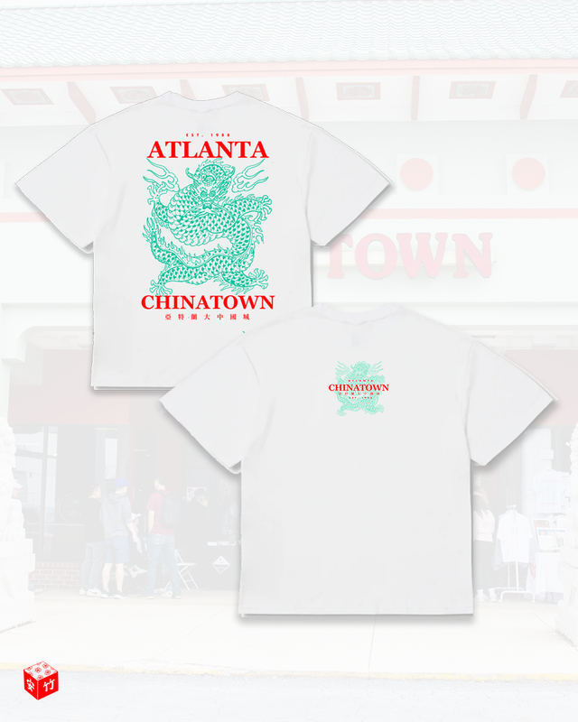Chinantown Atlanta Official - "Lung" Dragon Heavyweight Screenprint T-Shirt