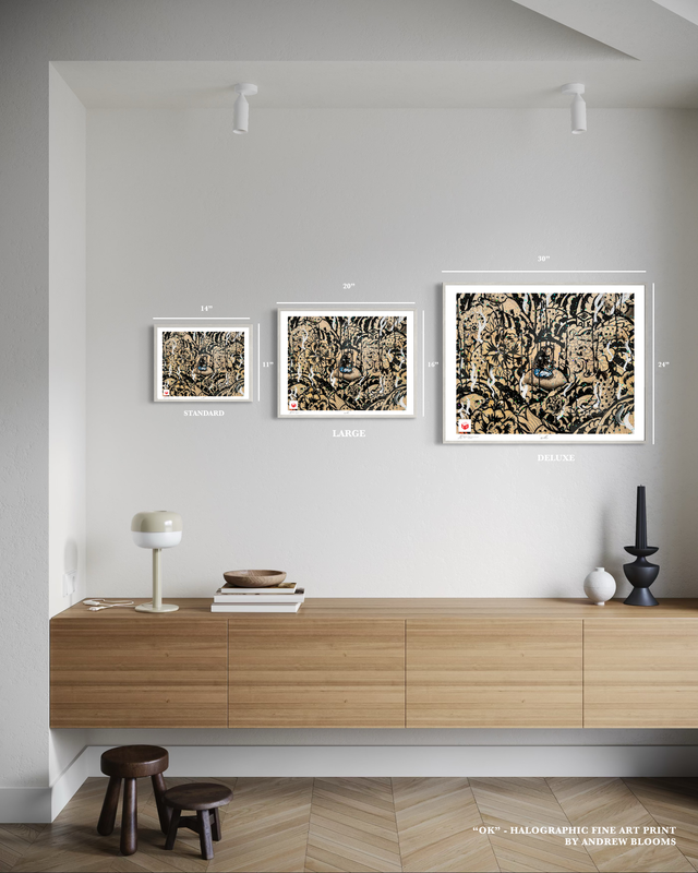"Ok" - Holographic Fine Art Print