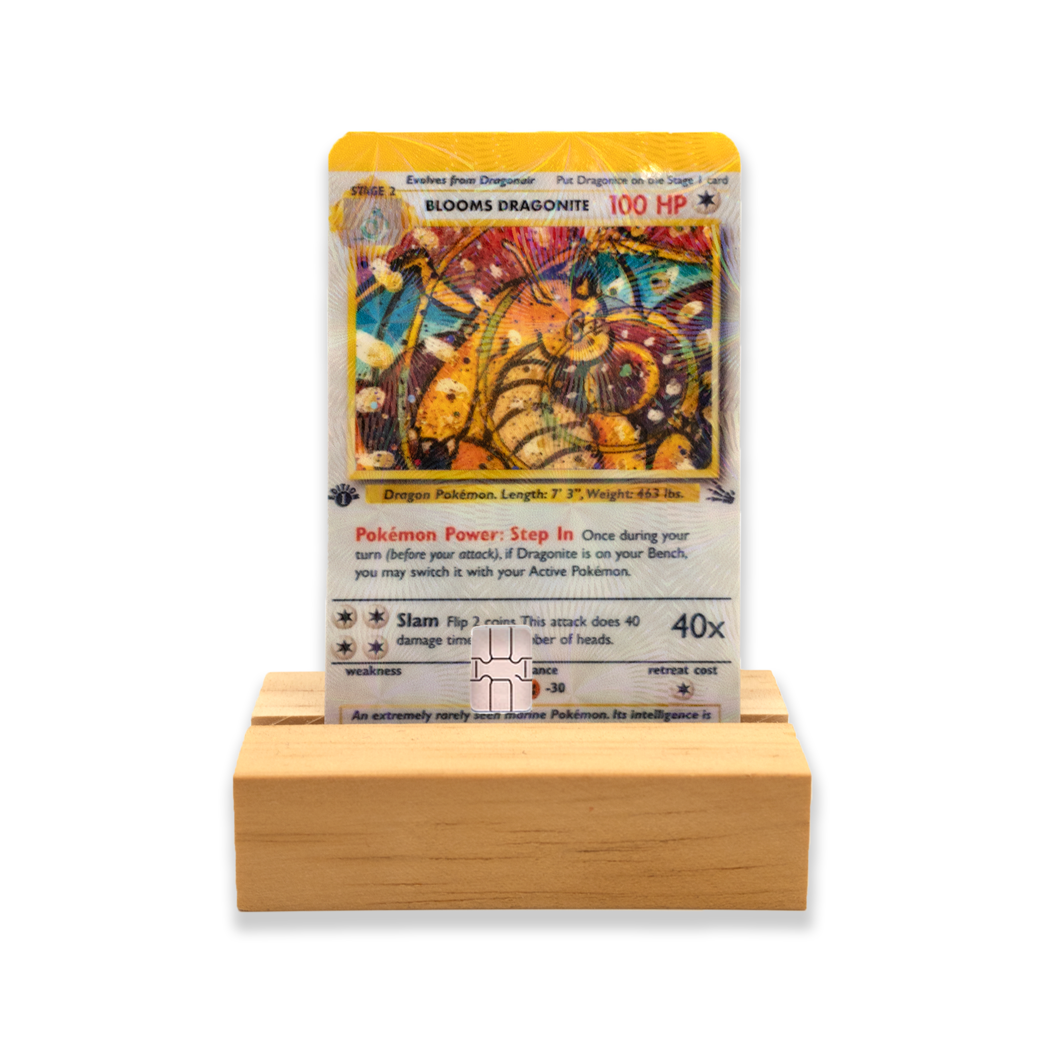 Blooms "Dragonite" Holographic Credit Card Cover