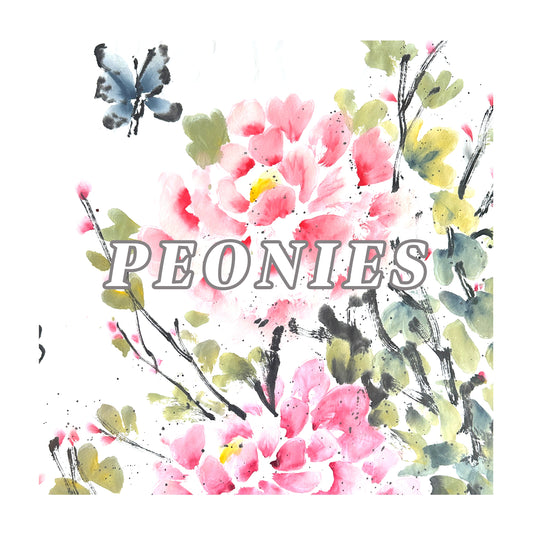 Peonies (Traditional Chinese Watercolor) - 06/29