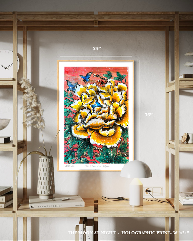 "The Moon At Night"- Holographic Fine Art Print