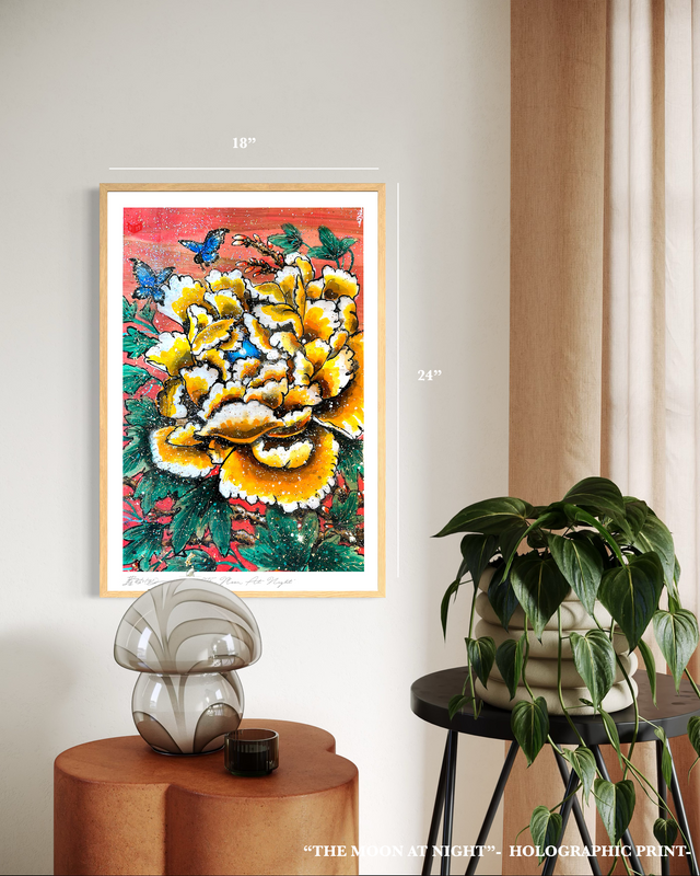"The Moon At Night"- Holographic Fine Art Print