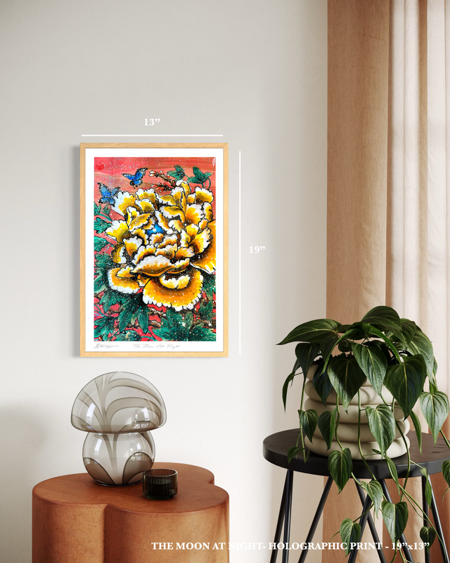 "The Moon At Night"- Holographic Fine Art Print