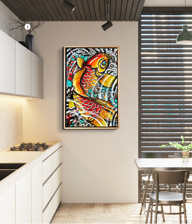 "Cafe Koi" Original Painting